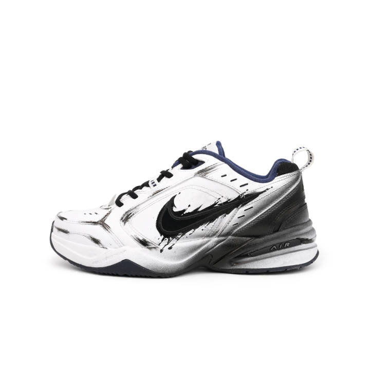 Nike Nike Air Monarch 4 Cushioning Slip Resistant Low top Chunky Sneakers Unisex Black White