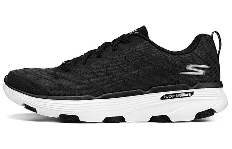 Skechers GO RUN 7.0 Iridescent Fabric Cushioning Rebound Low top Casual Running Shoes Men's Black White