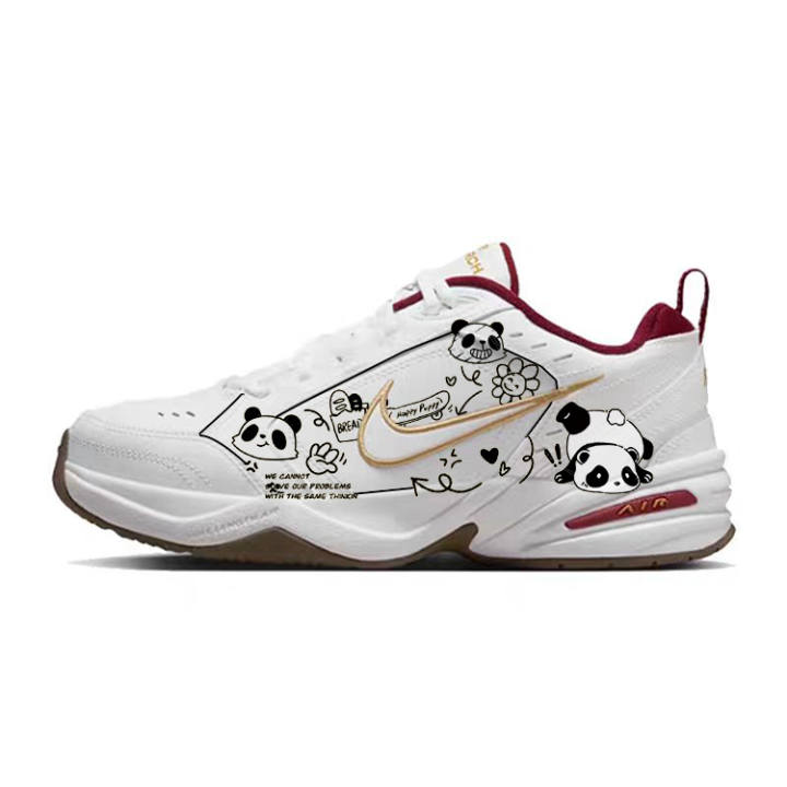 Nike Nike Air Monarch 4 Cushioning Slip Resistant Abrasion Resistant Low top Chunky Sneakers Unisex White