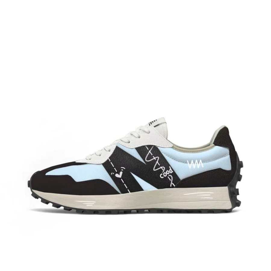 New Balance New Balance NB 327 Breathable Low top City Commuting Running Shoes Unisex Black Blue