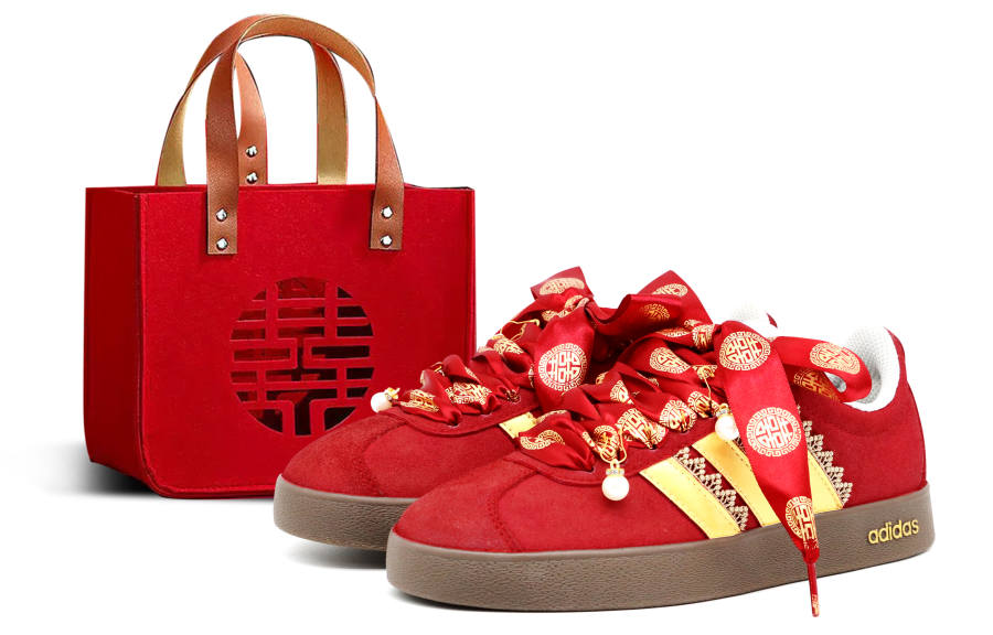 Adidas Adidas VL COURT 2.0 Cushioning, Wear Resistant Low top German Army Trainers Unisex Red Gold