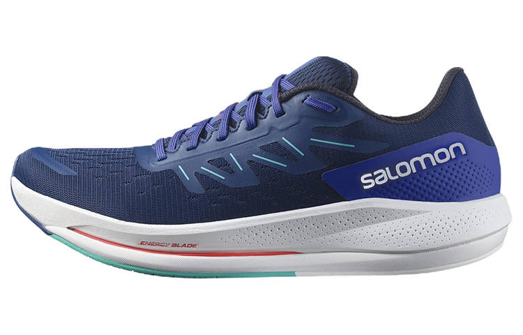 SALOMON Fabric Abrasion Resistant Low top Running Shoes Men's Blue