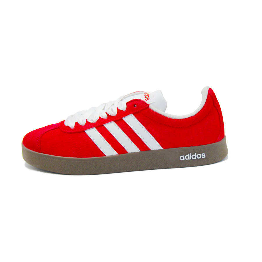 Adidas Adidas VL COURT 2.0 Slip Resistant Abrasion Resistant Low top Skateboard Shoes Unisex White Red