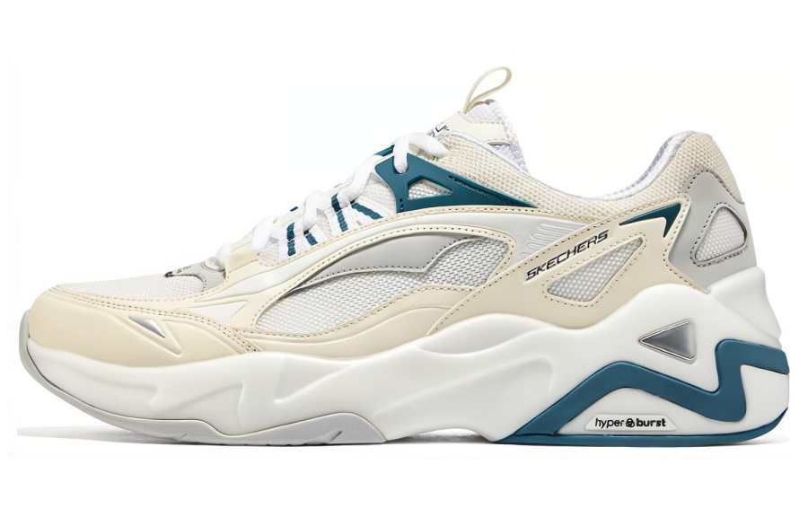 Skechers D'Lites Abrasion Resistant Abrasion Resistant Low top Running Shoes Men's White Blue