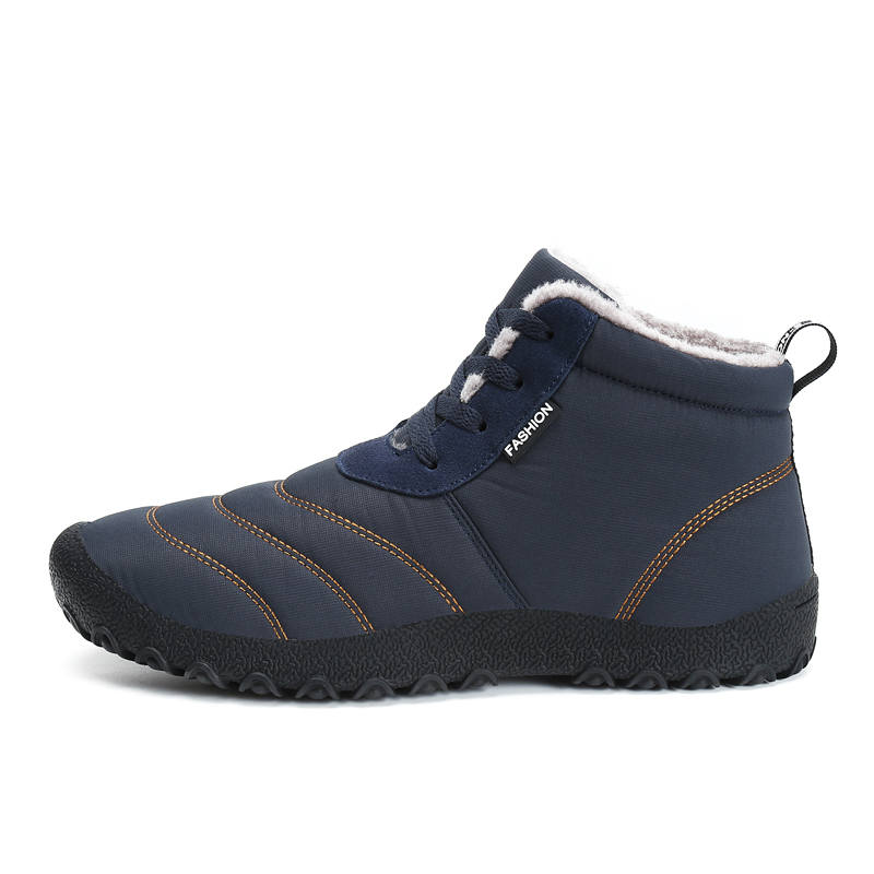 Leyang Fleece Lined Versatile Mid top Outdoor Shoes Unisex Dark Blue