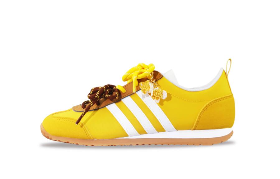 Adidas Adidas VS JOG 2.0 Slip Resistant Abrasion Resistant Low top Casual Shoes Unisex Yellow White