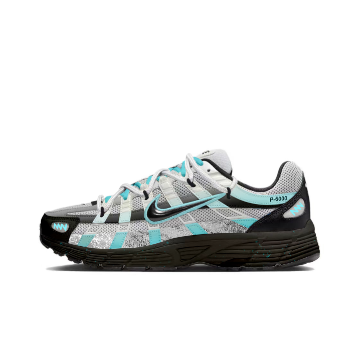 Nike Nike P 6000 Abrasion Resistant Low top Running Shoes Unisex Black Cyan