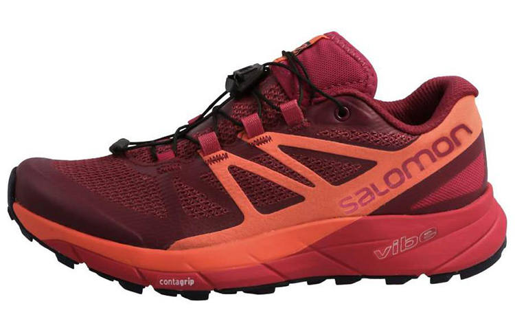 SALOMON Sense Ride 4 Fashion Slip Resistant, Abrasion Resistant, Breathable Low top Outdoor Shoes Women's Red Orange