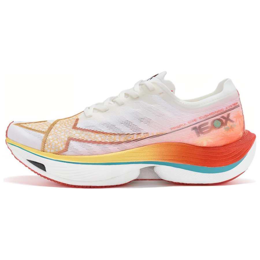 XTEP Racing 160X 5.0 Comfortable Cushioning Lightweight Low top Running Shoes Women's White Red Orange