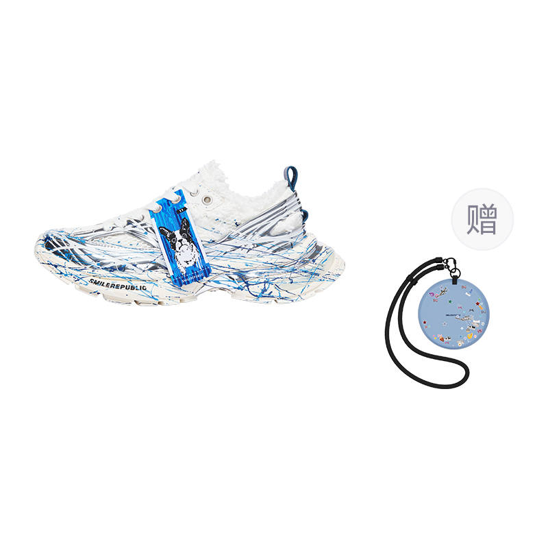 SMILEREPUBLIC SKYLINE Low top Chunky Sneakers Unisex Silver White
