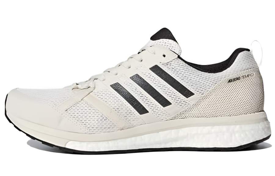 Adidas Adidas Adizero Tempo 9 Slip Resistant Abrasion Resistant Low top Running Shoes Men's White Black