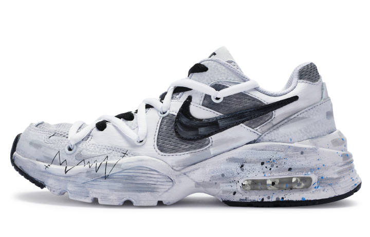 Nike Nike Air Max Fusion Cushioning Lightweight Cushioning Lightweight Low top Casual Running Shoes Men's Gray White