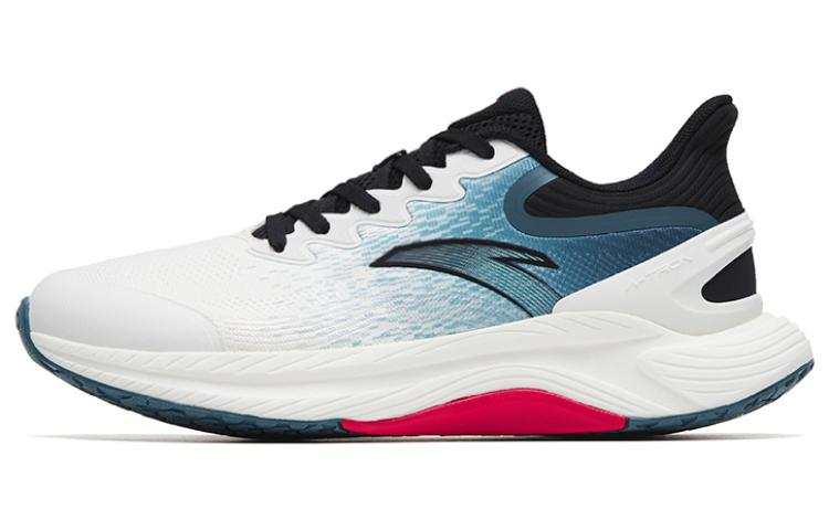 Anta Gen 3.0 Versatile Leather Slip Resistant Abrasion Resistant Low top Running Shoes Men's White Blue