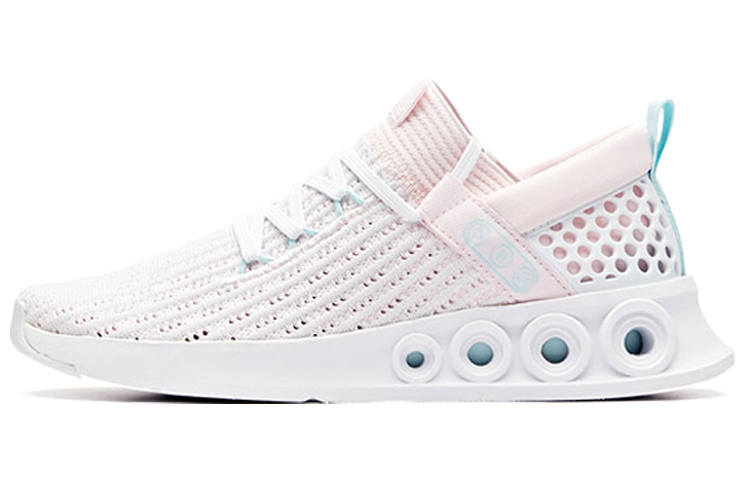 Anta Cushioning Slip Resistant Abrasion Resistant Low top Running Shoes Women's Pink Blue White