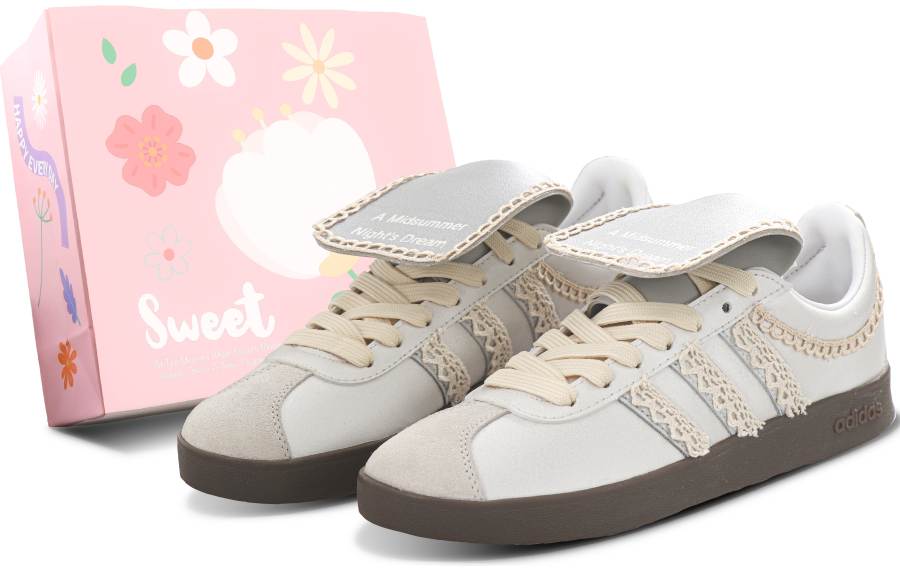 Adidas Adidas Vl Court Classic Silver Moon Princess Thermal Slip Resistant Abrasion Resistant