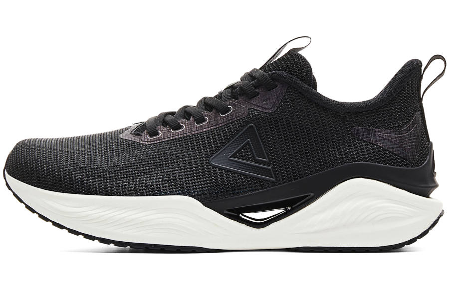 PEAK Cushioning Lightweight Anti Rollover Low top Running Shoes Women's Black Ivory