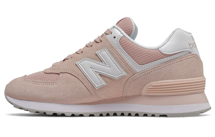 New Balance New Balance NB 574 Synthetic Leather Cushioning Low top Running Shoes Women's Pink White B Width