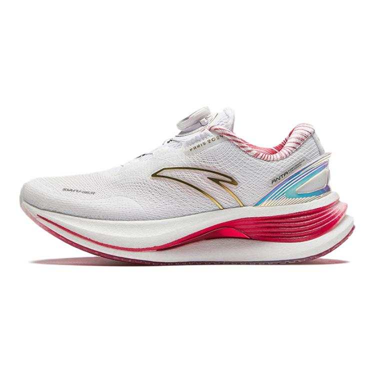 Anta Champion 3PRO Cushioning, Wear Resistant Low top Running Shoes Women's White Red Gold