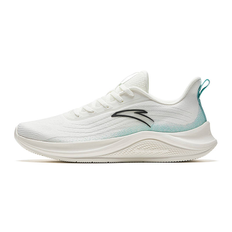 Anta Fabric Slip Resistant Abrasion Resistant Low top Running Shoes Men's White Green