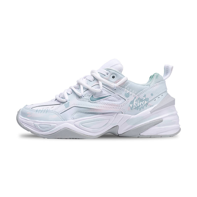 Nike Nike M2K Tekno Butter Cotton Candy Slip Resistant Abrasion Resistant Low top Chunky Sneakers Women's Green White