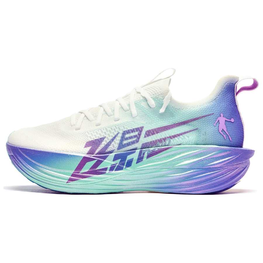 QIAODAN Feiying Plaid 1.5 Low top Q ASU Outsole Q KUNGFU PRO HP Racing Running Shoes Men's Jordan White Purple Blue