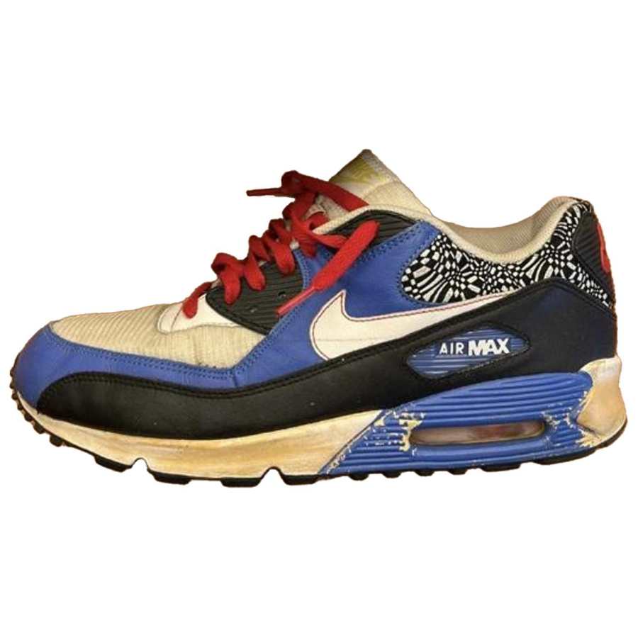 Nike Nike Air Max 90 Low top Casual Running Shoes Unisex Black Blue Red