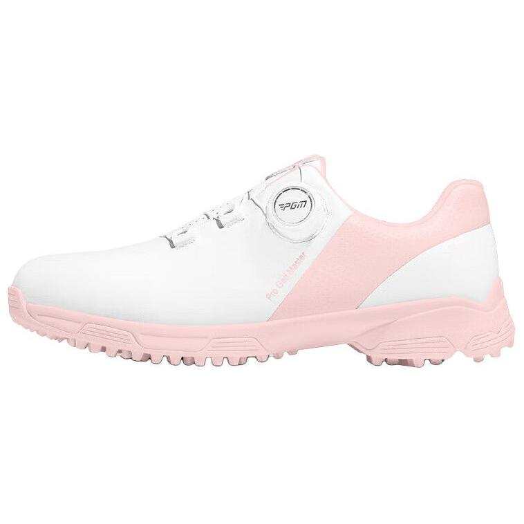 PGM Slip Resistant Abrasion Resistant Slip Resistant Abrasion Resistant Low top Golf Shoes Women's White Pink