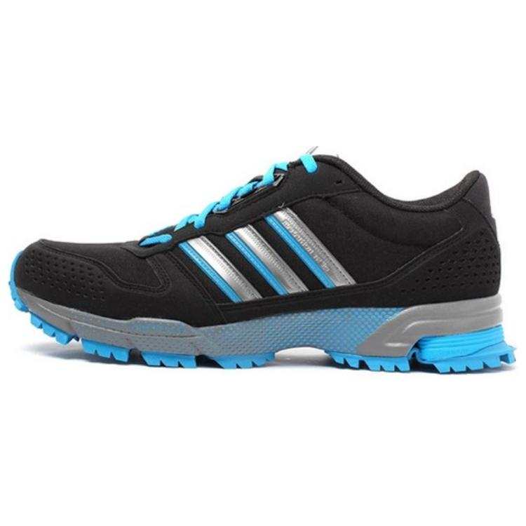 Adidas Adidas Marathon 10 Slip Resistant Abrasion Resistant Low top Casual Running Shoes Men's Black Blue