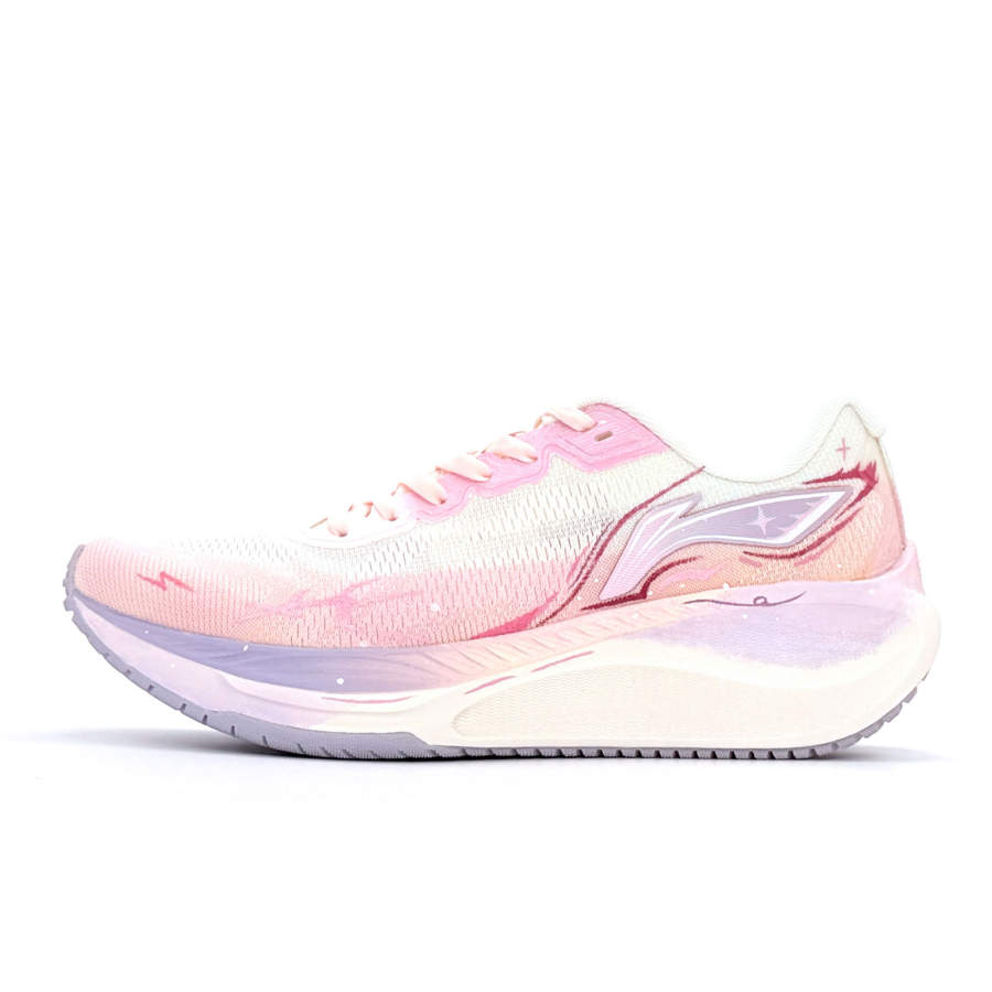 Li-Ning Li Ning Version 2.0 Cushioning, Wear Resistant Low top Casual Running Shoes Women's Pink Mist Trail