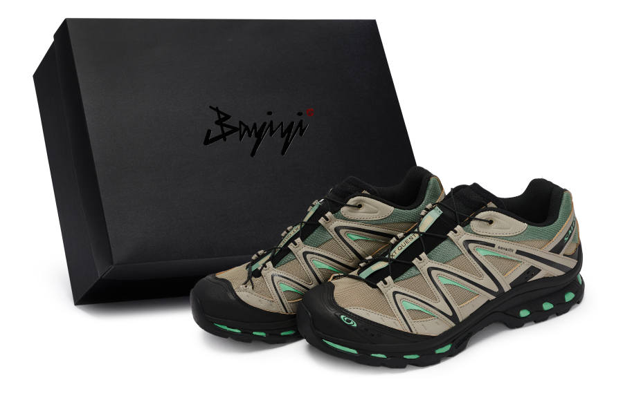 SALOMON XT Quest 811 Manufacturing, Milk Tea Gray Green, Special Shoe Box Abrasion Resistant Low top Outdoor Shoes