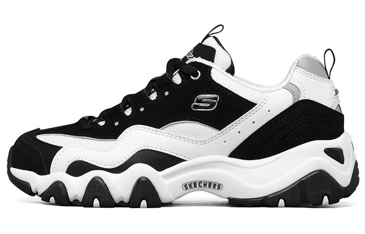 Skechers D'LITES 2.0 Synthetic Leather, Split Cow Leather, Leather Cushioning Abrasion Resistant Height Increasing