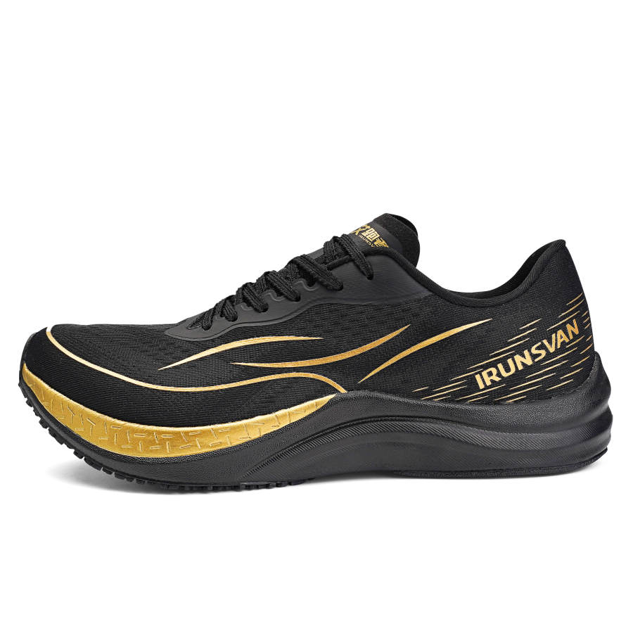 IRUNSVAN Low top Running Shoes Unisex Champion Limited Black Gold