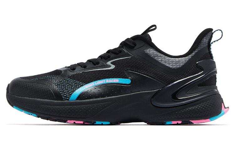 QIAODAN Abrasion Resistant Breathable Low top Running Shoes Men's Black Blue