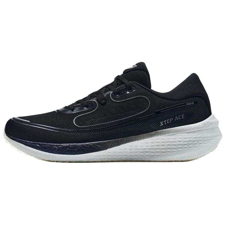 XTEP Race 360 1.0 Fabric Cushioning Slip Resistant Low top Running Shoes Men's Black