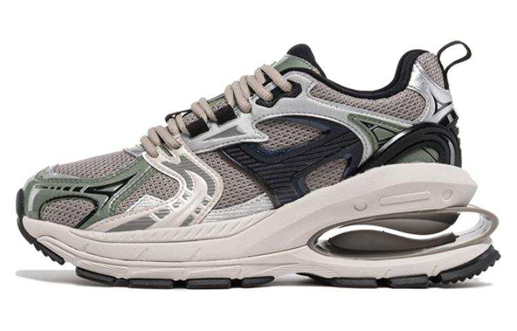 Li-Ning Li Ning Project* Cushioning Abrasion Resistant Cushioning, Wear Resistant Low top Chunky Sneakers Women's Gray Black