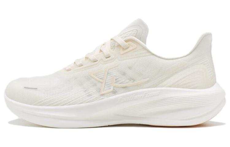 XTEP Cushioning Slip Resistant Abrasion Resistant Low top Running Shoes Women's White Orange