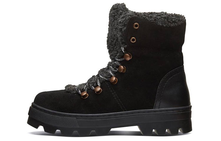 Skechers Modern Comfort Boots Lace Up Fleece Lined Fashion Ankle Boots Women's Black