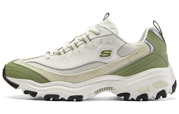 Skechers D'Lites Varsity Spirit Sneaker 'White Beige Green'