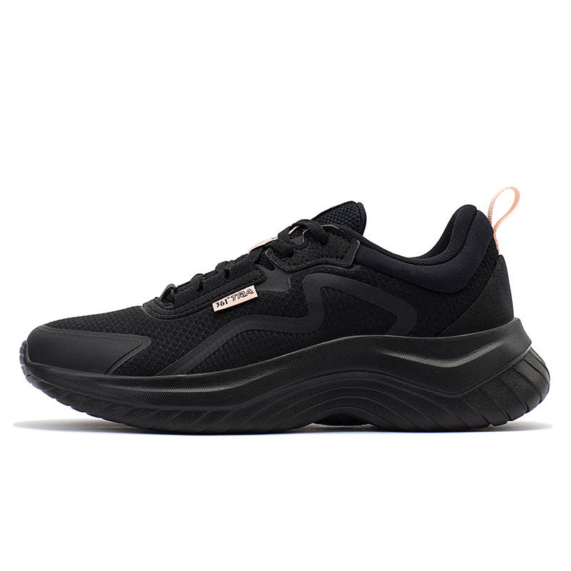 361° Breathable And Lightweight Low top Carbon Plate Running Shoes Women's Black