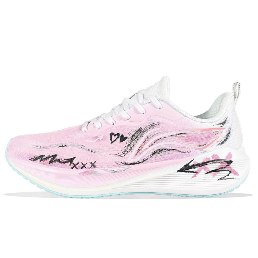 Li-Ning Li Ning Wuyue Cushioning Abrasion Resistant Breathable Low top Physical Fitness Test & Exam Running Shoes Men's Pink