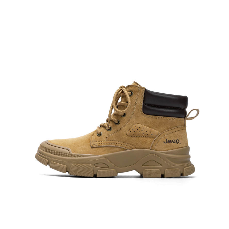 Jeep Cow Suede Height Increasing Outdoor Boots Women's