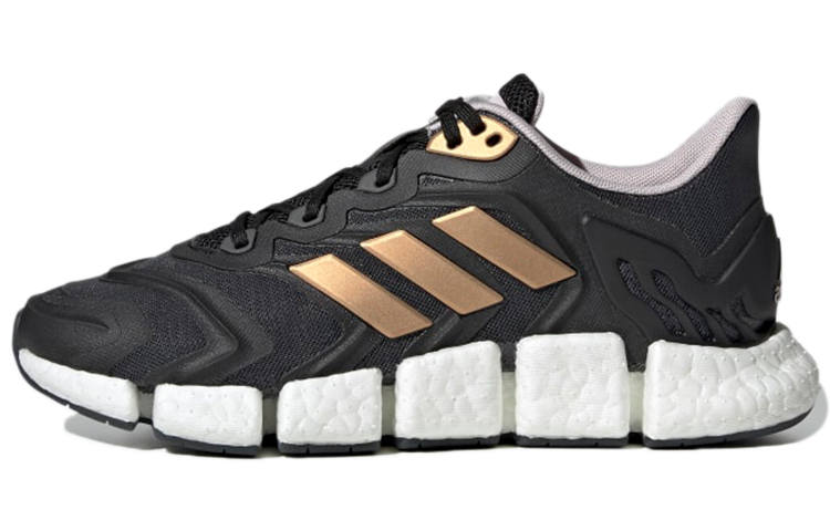 Adidas Adidas Fabric Breathable, Lightweight, And Abrasion Resistant Low top Running Shoes Women's Black Gold