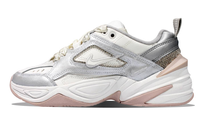 Nike Nike M2K Tekno Cushioning Low top Chunky Sneakers Women's Silver Pink