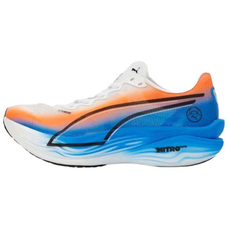 PUMA Deviate NITRO Elite 3 Lightweight Marathon Running Shoes Women's White Orange Blue