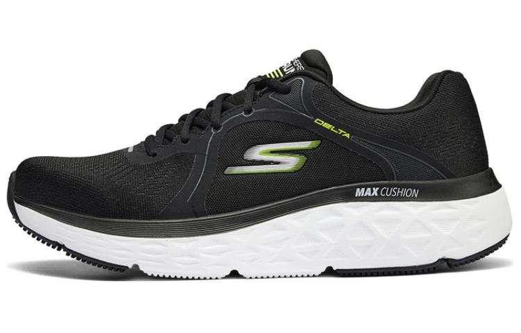 Skechers Fabric Cushioning Low top Casual Running Shoes Men's Black Yellow