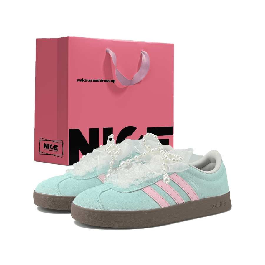Adidas Adidas VL COURT 2.0 Low top Skateboard Shoes Women's Cyan
