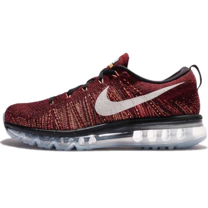 Nike Nike Air Max Flyknit Abrasion Resistant Low top Running Shoes Men's Black