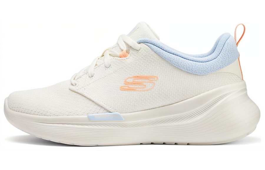 Skechers Vapor Foam Comfortable Abrasion Resistant Low top Running Shoes Women's White Blue Orange