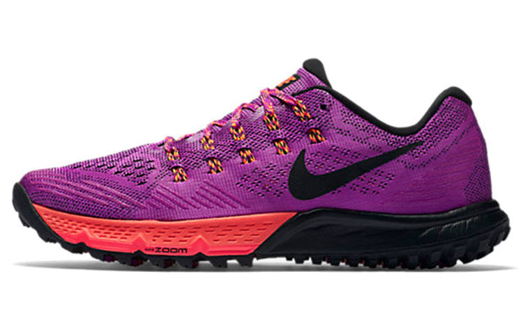 Nike Nike Air Zoom Terra Kiger 3 Fabric Cushioning Slip Resistant Low top Running Shoes Women's Pink Purple