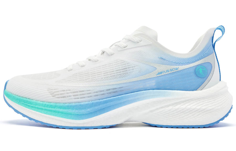 QIAODAN Light Speed 5.0 PLUS Fabric Low top Q LITESPEED Technology Training Running Shoes Men's Jordan White Fresh Blue